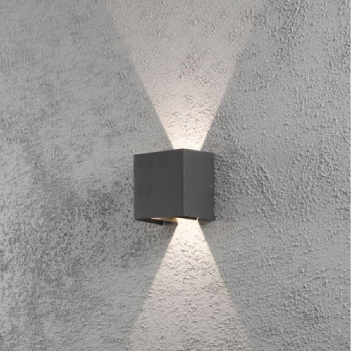 Konstsmide Cremona Spotlamp Buiten L - 2-lichts LED - 3000K - IP54 - Antraciet