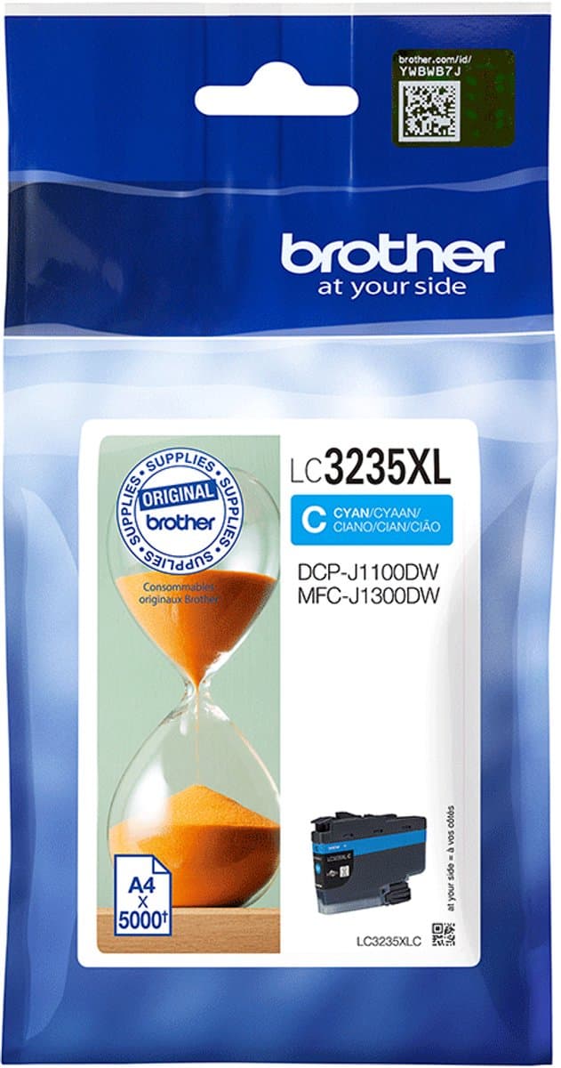 Brother LC3235XLC inktcartridge cyaan, origineel, 1 stuk