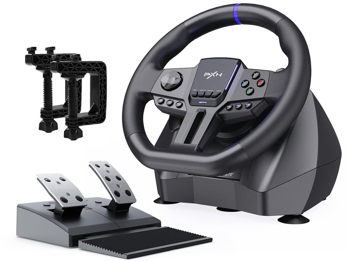 PXN - V900 Gen 2 - Race Stuur - Met Pedalen & Flippers - 270 / 900° - Game Stuur - Geschikt voor PS4 - PC - PS3 - Switch - Xbox X/S Series