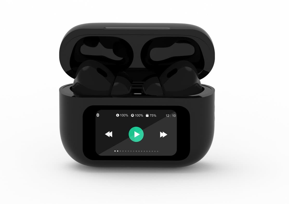 GMB-Audio TWS In-ear Oordopjes met LCD-display en Active Noise Cancelling, Zwart