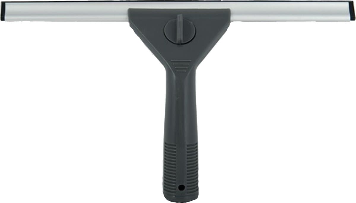 MSV Raamwisser/raamtrekker - kunststof handvat - donkergrijs - 24 cm breed - douche wisser