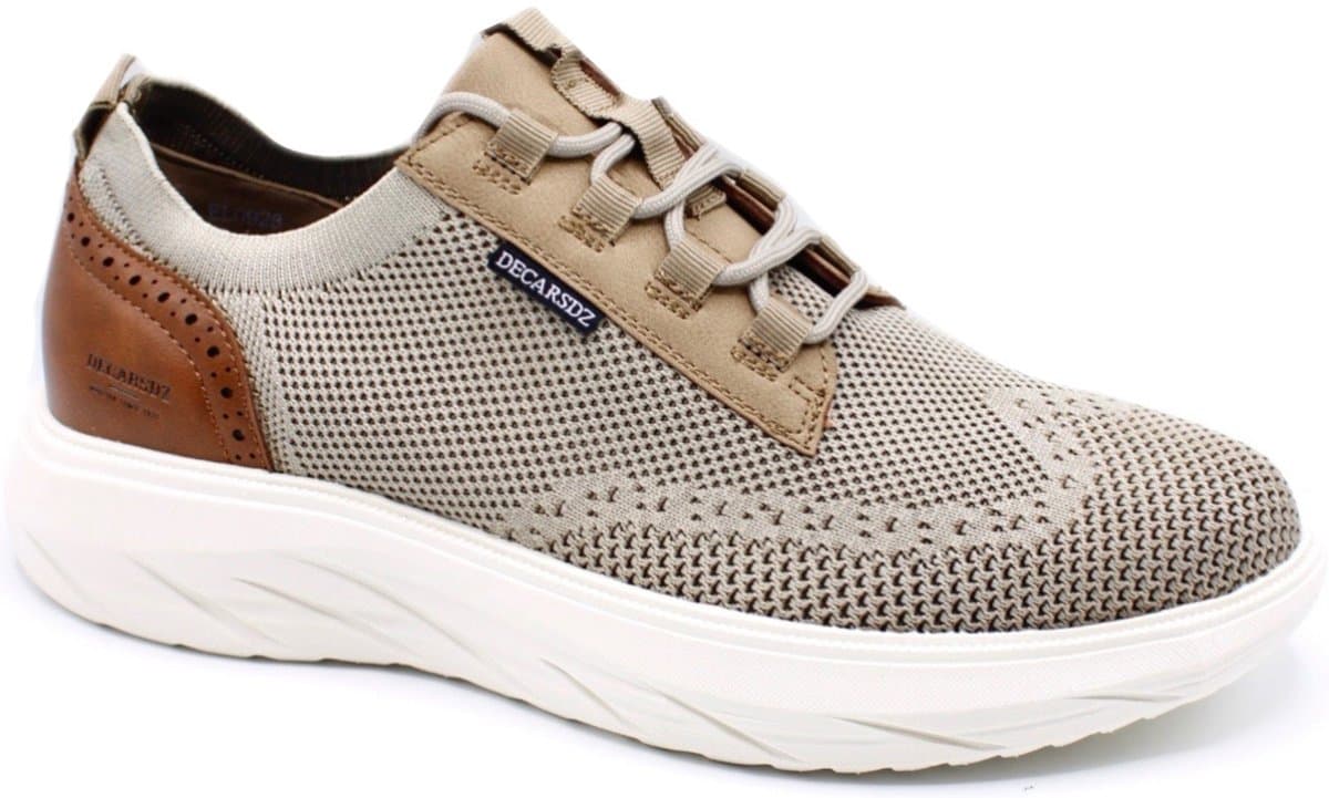 Decarsdz® Heren Schoenen - Nette Schoenen - Veterschoenen - Lichtgewicht - Sneakers Heren - Beige - Maat 42