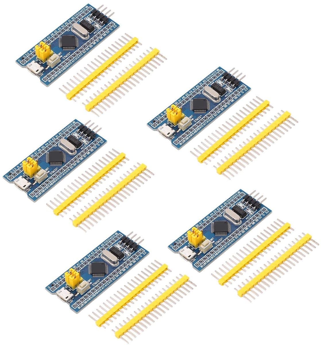 Dailygoods - STM32F103C8T6 Ontwikkelingsmodule Set van 5 voor Microcontroller Projecten