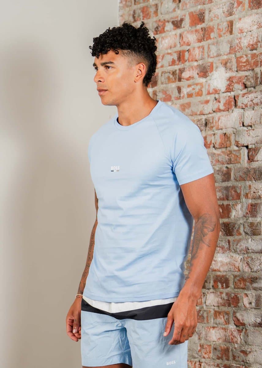 Hugo Boss T-shirts rn slim fit - light pastel blue