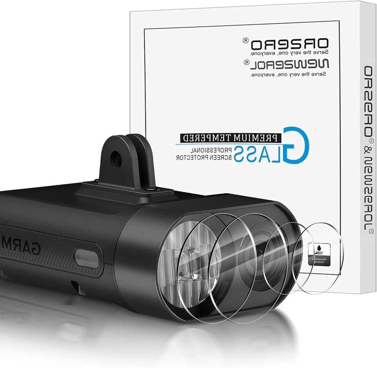 2-Pack Koplampbeschermer en 2-Pack Lensbeschermer voor Garmin Varia Vue, Krasbestendig, 9H Hardheid, Hoogwaardige Gehard Glas Bescherming