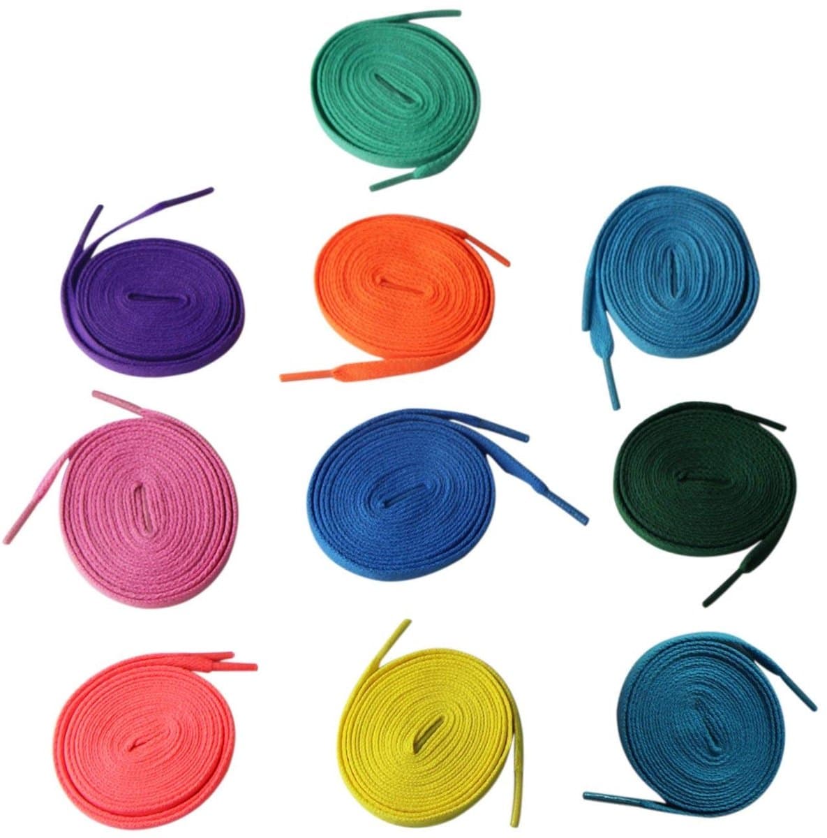 BRENZOOS- Schoenveters 10 Paar - Platte Veters - Gekleurde Veters - Veters Sneakers - Veters Wandelschoenen - Bootlace