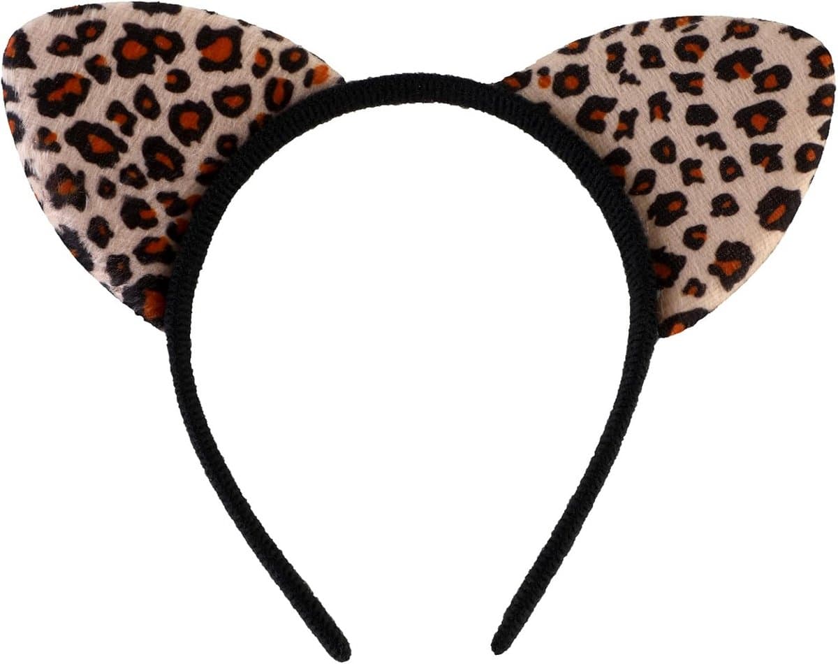 Luipaard Oren Hoofdband - Dieren Oortjes - Feest Decoratie - Leuk Design - 20 x 20 cm - Luipaardprint