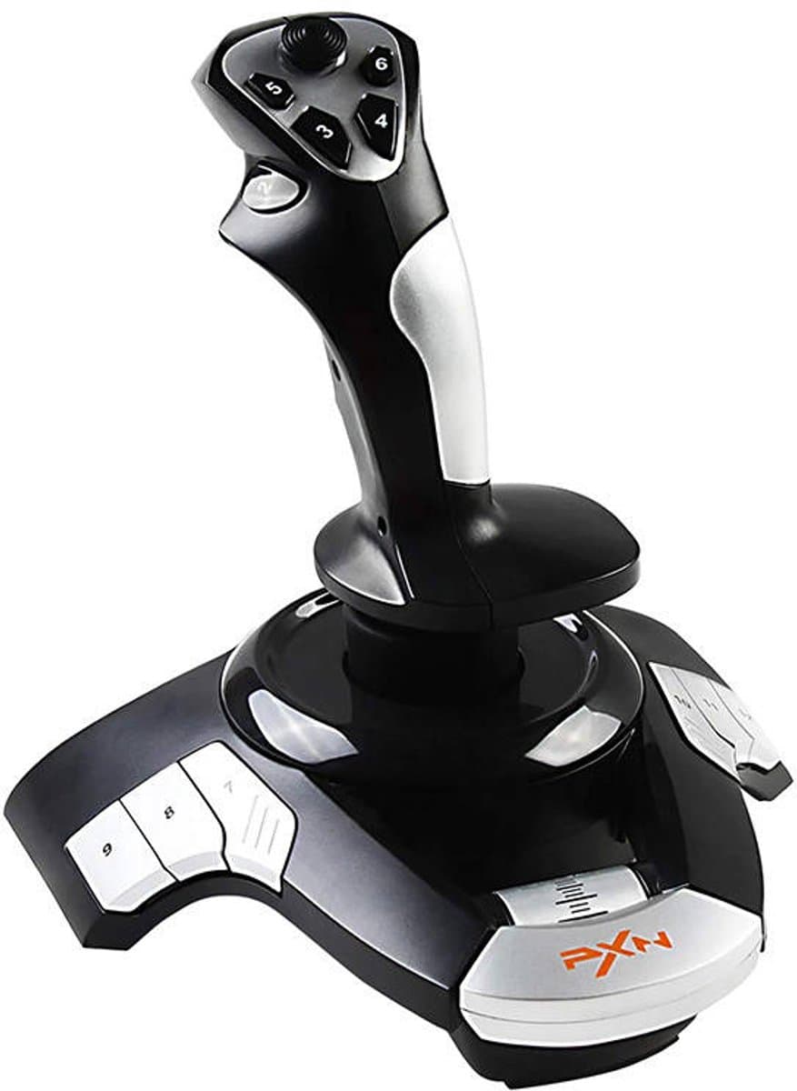 PXN F16 – Flightstick Joystick – Realistische Flight Simulator Besturing – Programmeerbare Knoppen – USB – PC – Zwart