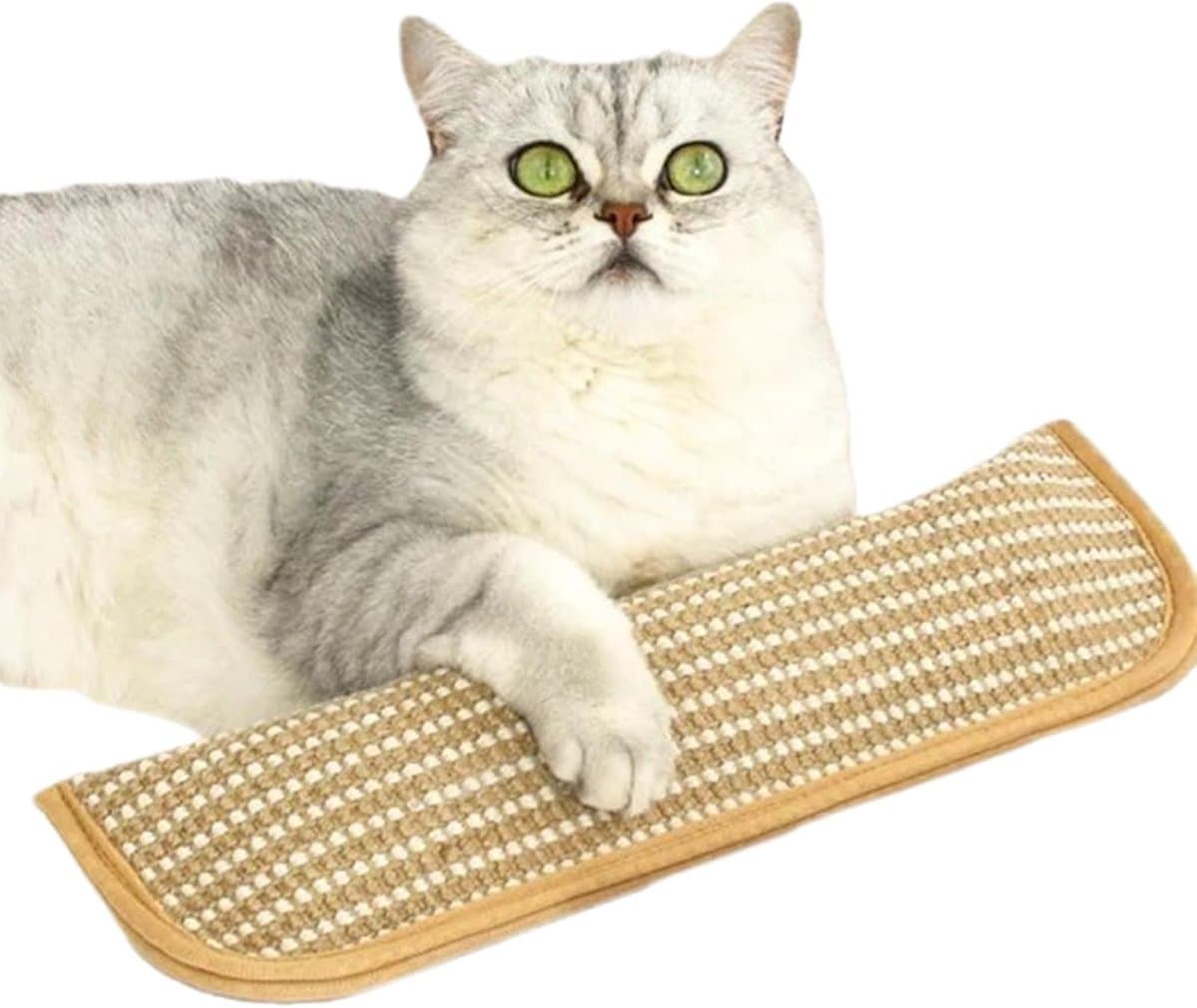 Kattenkruidmat – Sisal kauwmat voor katten - Dit duurzame en kauwbare interactieve speeltje is gevuld met kattenkruid - Het voldoet aan de behoeften van uw kat om te spelen of te rusten