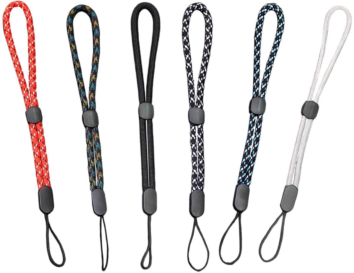 Dailygoods - Polsbanden - Verstelbare polsband - Universele lus - 6 kleuren - Sleutelband - Mobiele telefoonband - Geschikt voor camera en sleutelhanger