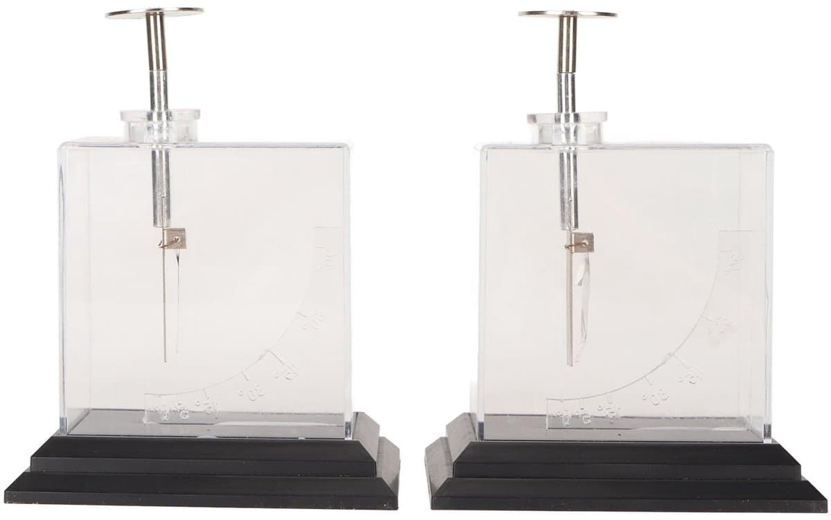 Dailygoods - Aluminium Elektroscoopdemonstrator - Zeer Gevoelige Fysieke Elektrometer - Lichtgewicht en Compact - Geschikt voor Onderwijs - Elektrosta...