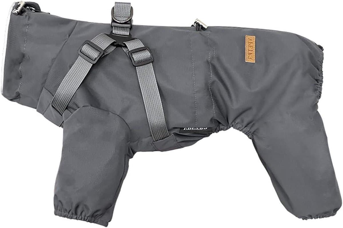 Hondenharnas Regenjas - Waterdichte Jumpsuit - Bescherming Tegen Regen - Harnas Geïntegreerd - 3XL - Grijs