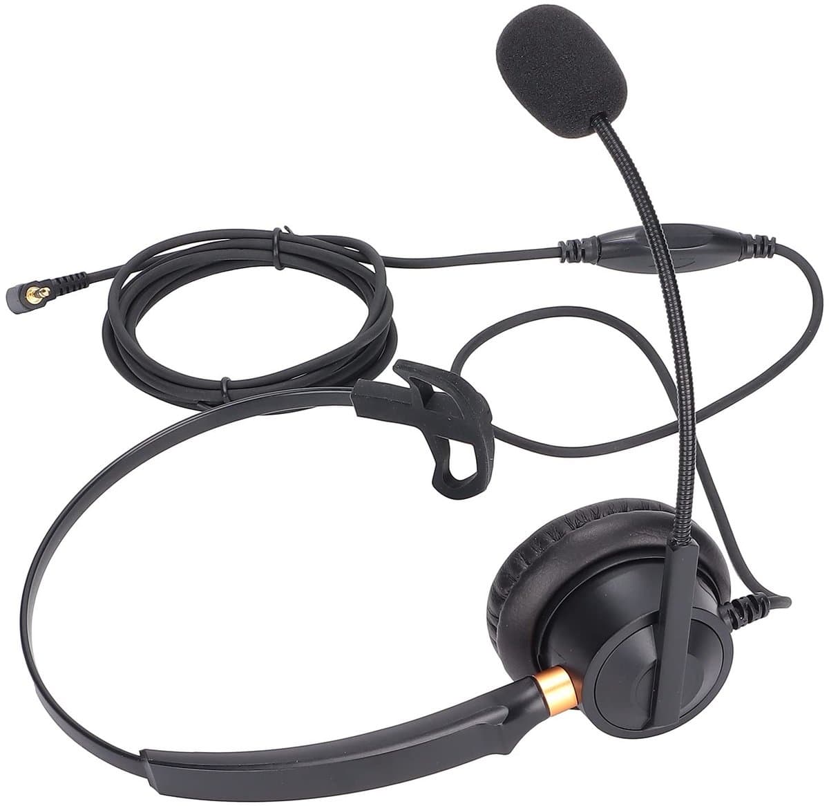 Dailygoody - Zakelijke Headset - Ruisonderdrukkend - Lichtgewicht en Ergonomisch - Regelbaar Volume - Geschikt voor Vaste of Draadloze Telefoons