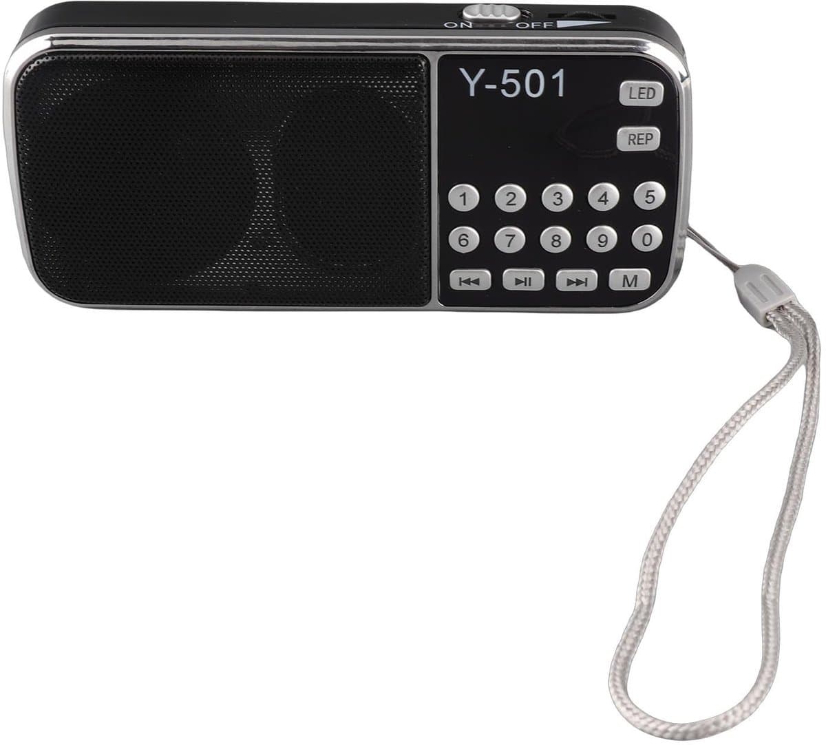 Allecto - Draagbare digitale radio - MP3-speler - Krachtige luidspreker met LED-zaklampfunctie - USB/TF/FM/AUX - Geschikt voor onderweg - Compact m...