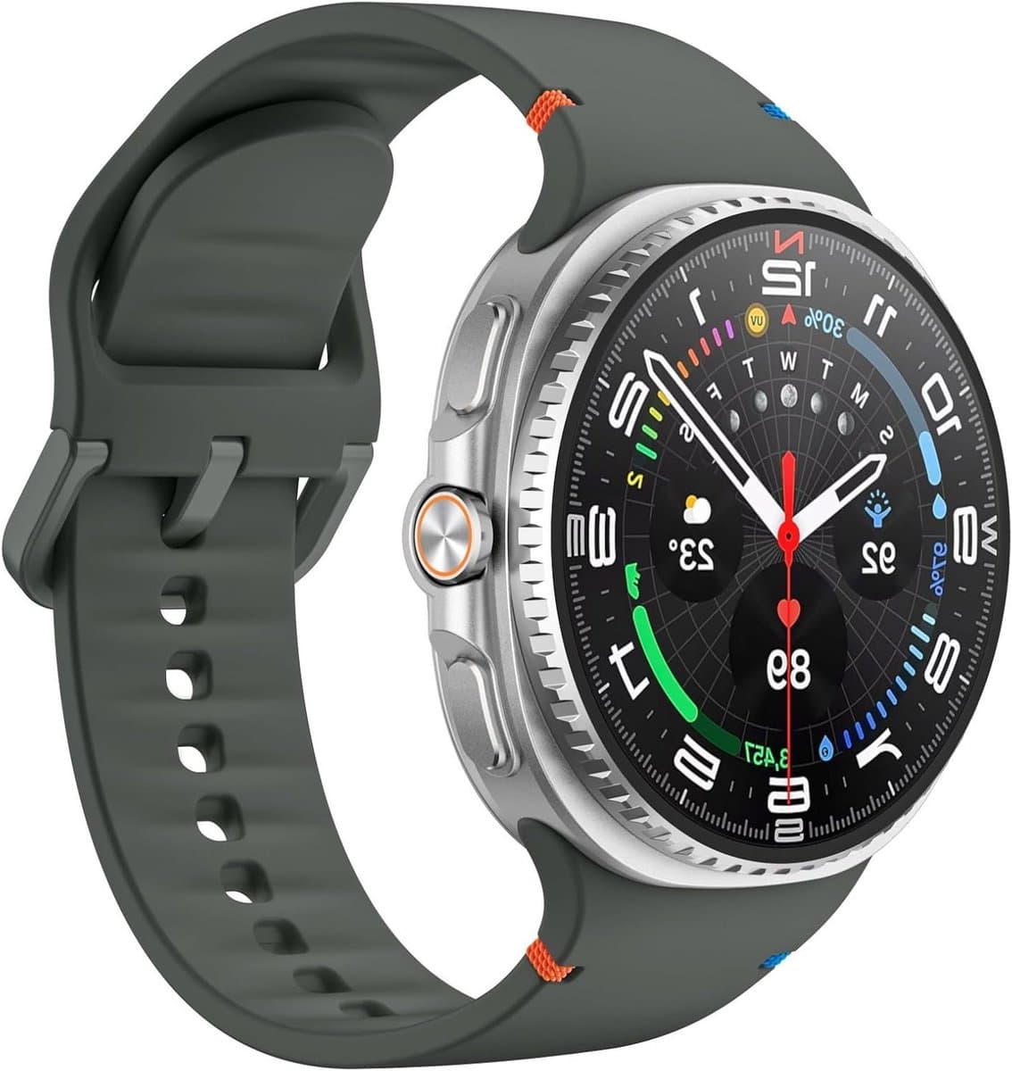 Sportieve Silikonengband voor Galaxy Watch 8 en 8 Classic - Vervangband 40mm/44mm/46mm, M/L, Army Green, Comfortabel en Duurzaam