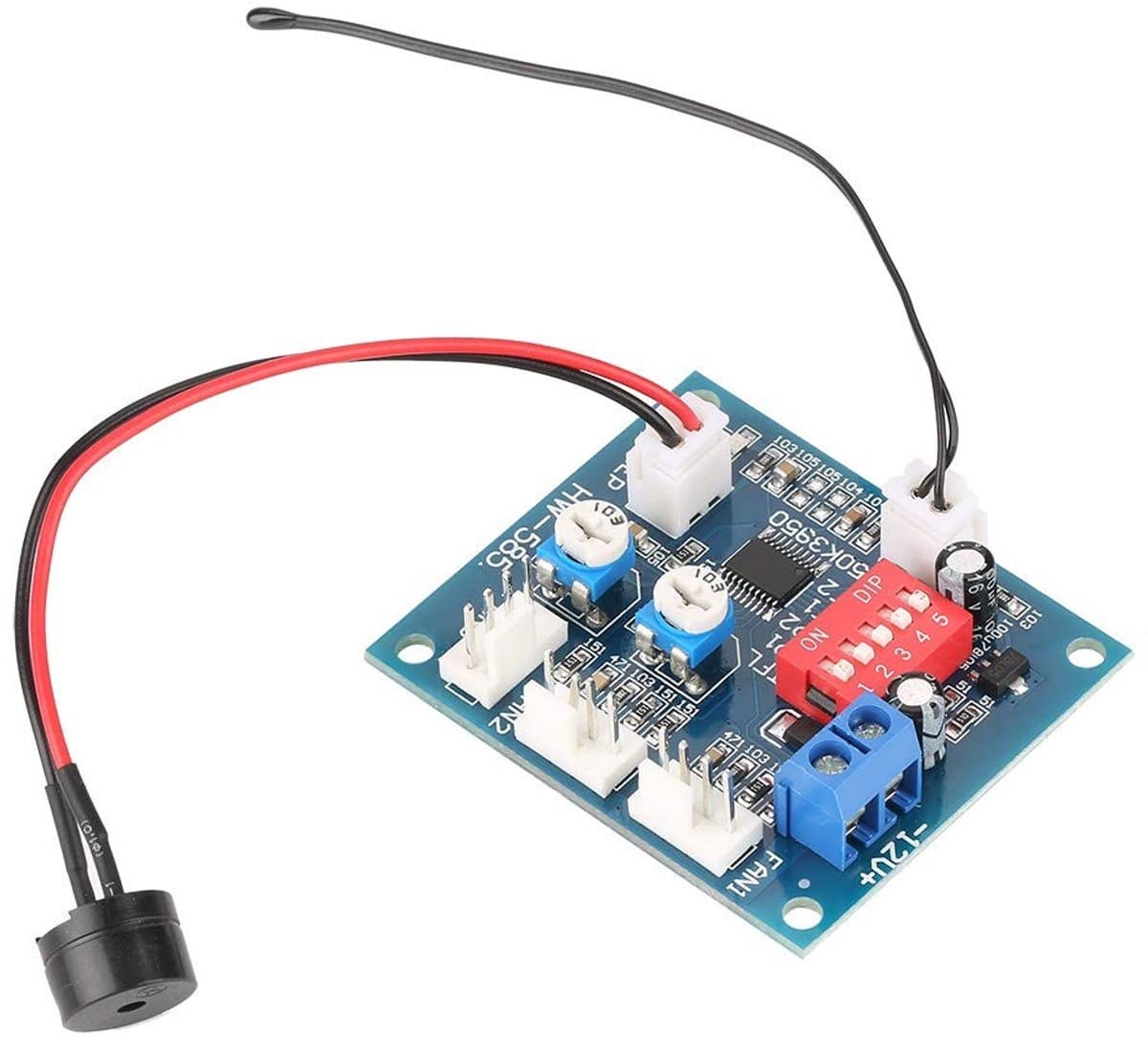 PWM Fan Speed Controller Module 12V met Thermostaat en Alarmfunctie