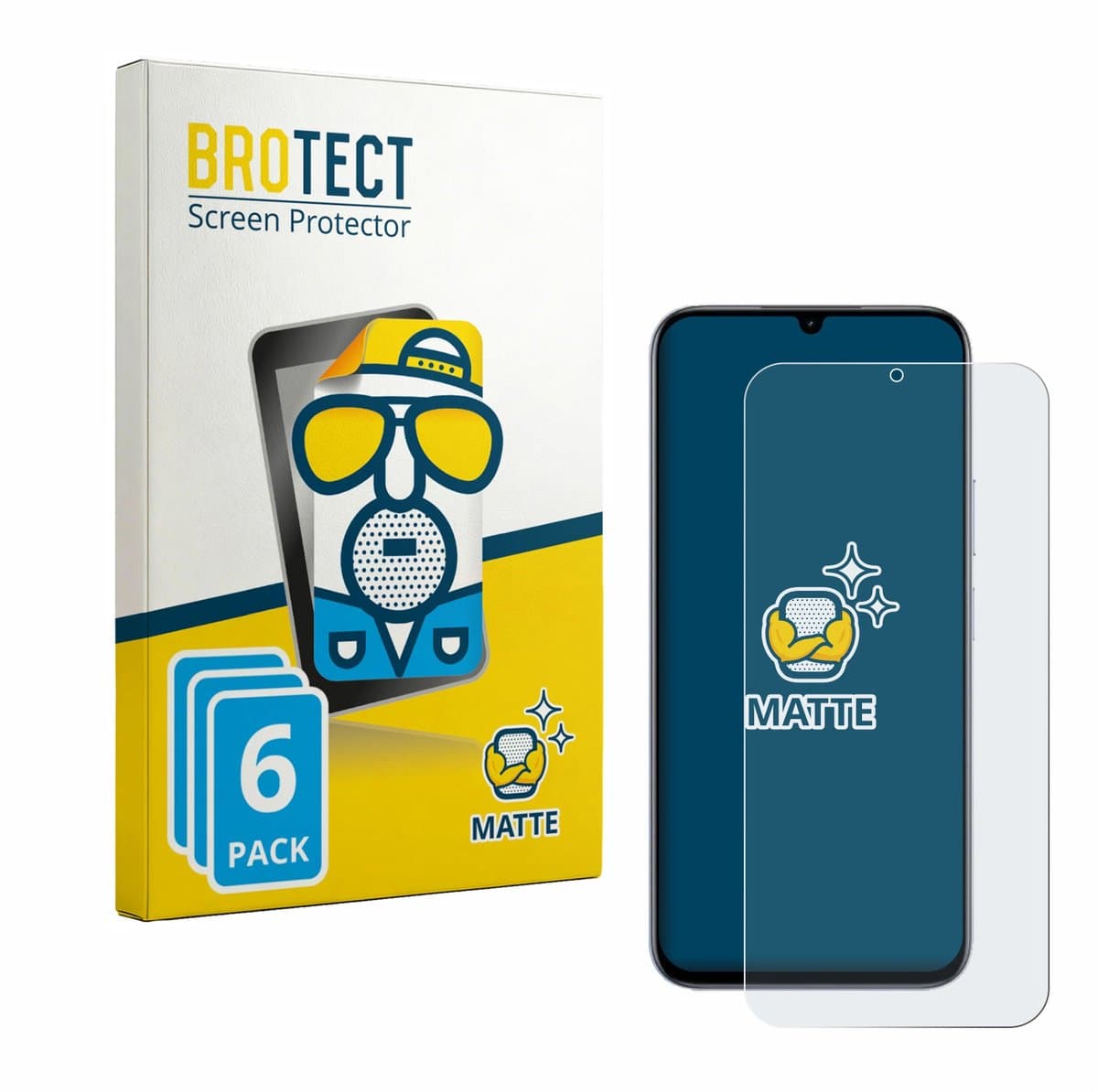 BROTECT - Screenprotector voor realme C100 4G - Folie Beschermfolie matte 6 Stuks