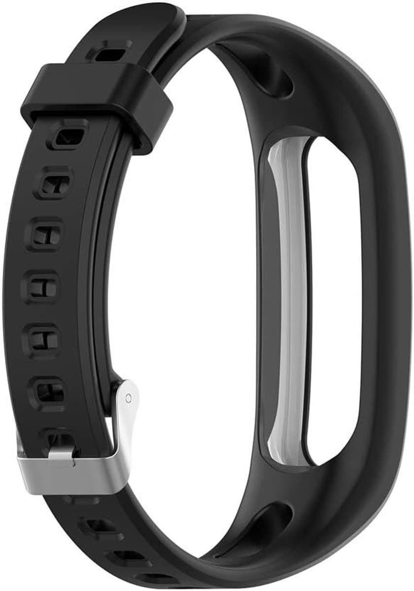 Zwarte Siliconen Vervangband voor Honor Band 4, Band 3e en Band 4e - Comfortabele Sportarmband voor Smartwatch met Verstelbare Lengte