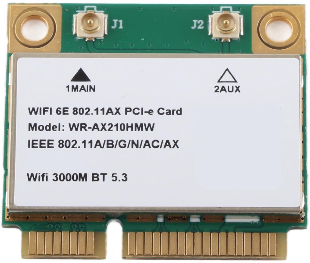 Allecto - Draadloze Netwerkkaart - WiFi 6E - Triple Band Snelheid - Mini PCIe Formaat - Bluetooth 5.2 - Voor Windows 10 - Upgrade Voor Laptop