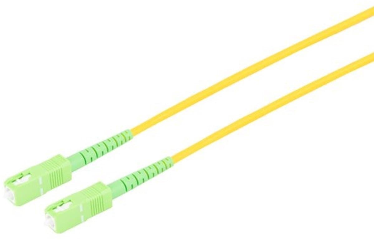 LWL SX Patchkabel SC/SC APC 9/125µ, OS2 gelb, 2m