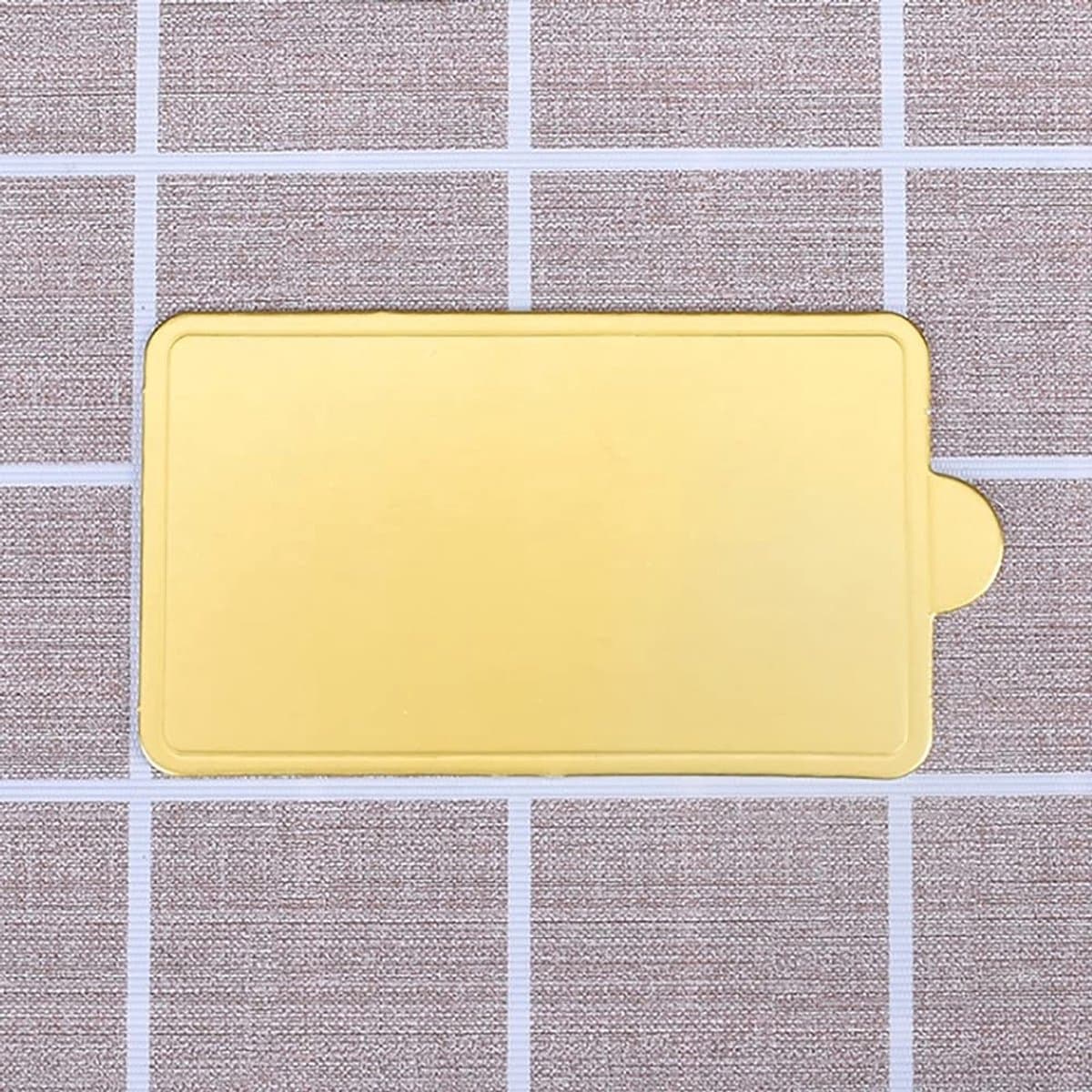 Dailygoods- Taartbodem 100 Stuks - Mini Vierkante Taartkarton - Gouden Taartonderlegger - Vetbestendig - Vriezerbestendig - Premium Karton - Taartplank