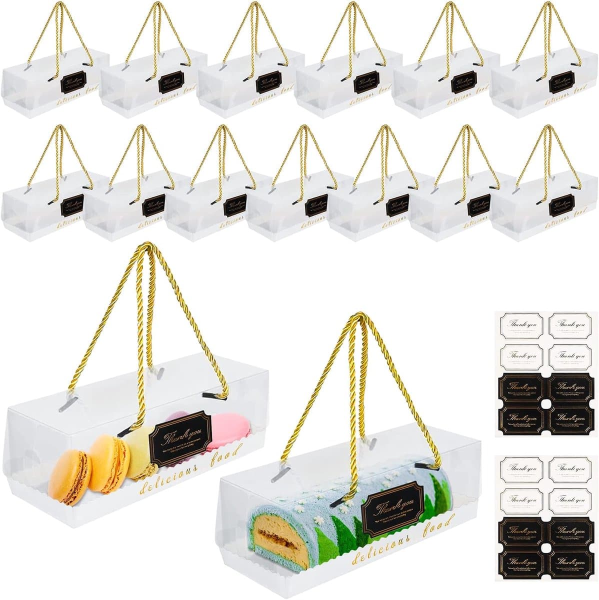 Cupcakedoosje - 18.5 x 6.5 x 6.3 cm - Wit - Met Tray en Venster - Gebaksdoos - Perfect Voor Cupcakes, Desserts en Meer - 15 stuks - Cupcakedozen - van Imperatoris