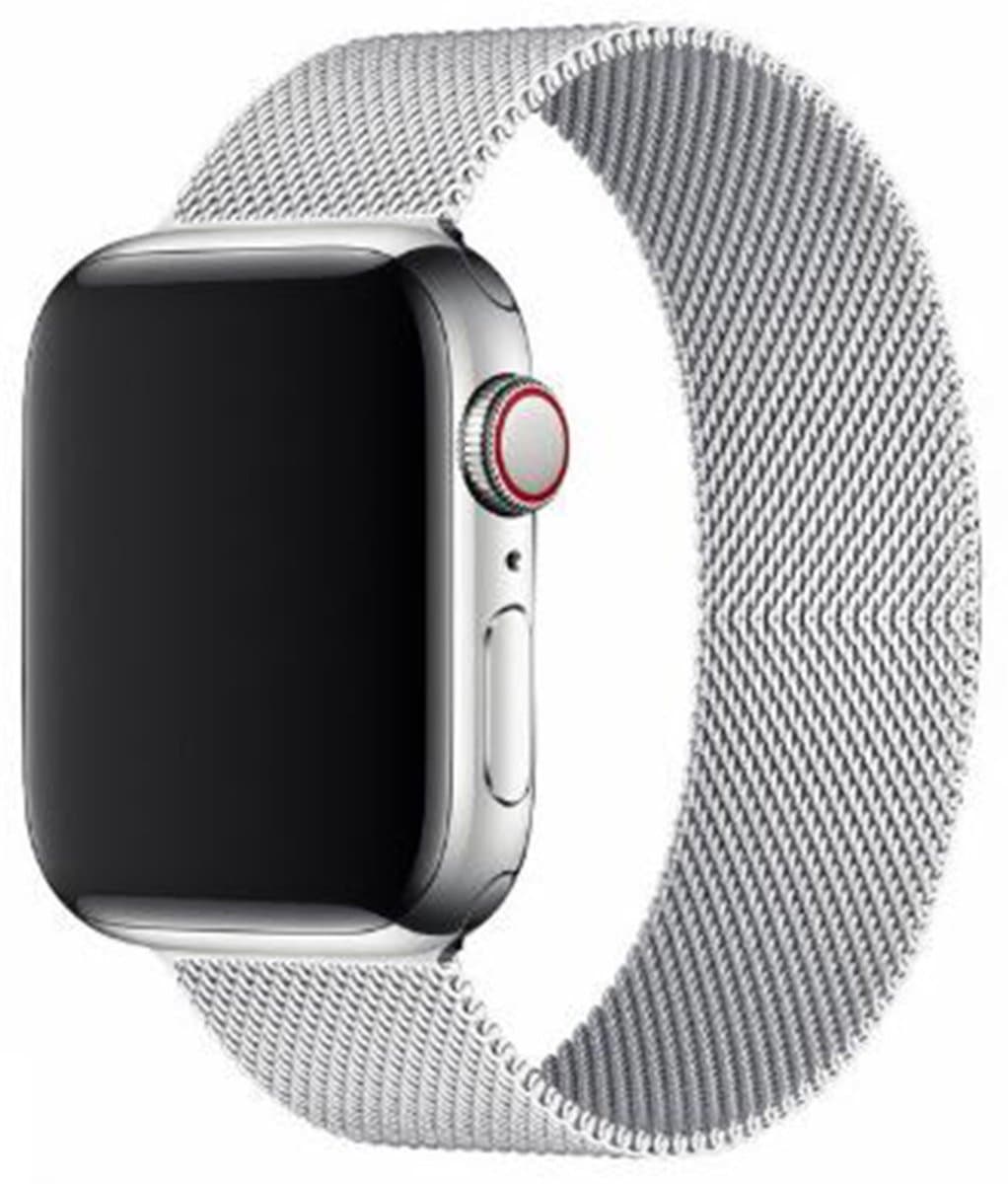 Horlogeband - Geschikt voor Apple Watch 5, 6, 7, 8, 9, 10, SE, Milanese S11, Metaal, Ultra 2 - 38/40/41/42 mm (universeel voor S10/11) - Zilver