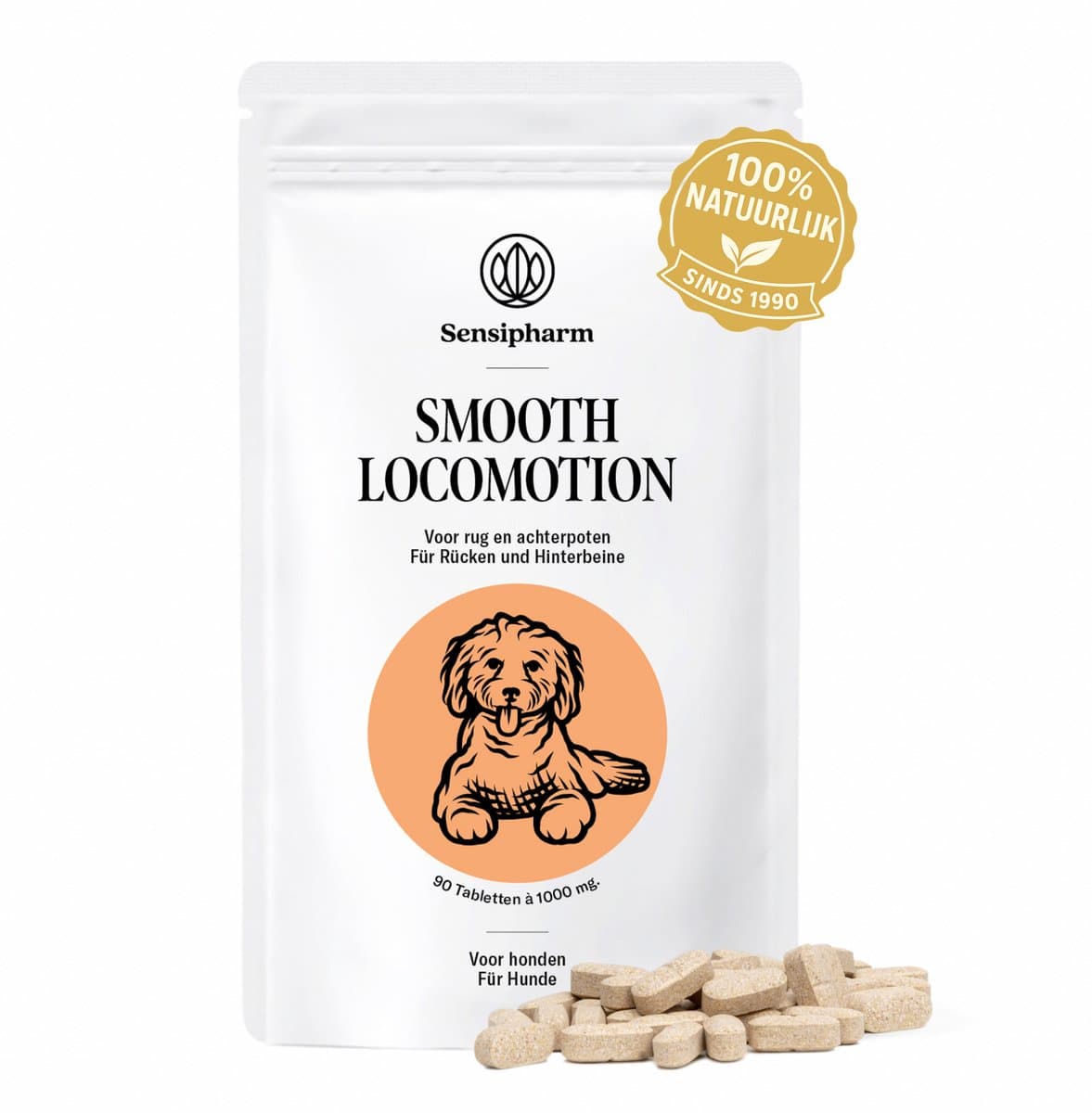 Sensipharm® Smooth Locomotion Hond - Rug, Heup & Achterhand - Spieren & Gewrichten Supplement - 90 Tabl.