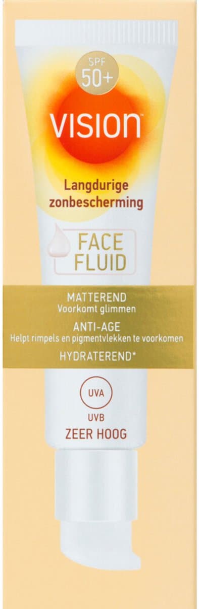 Vision Zonnebrand Face Fluid SPF 50+ - 2 x 50 ml - Voordeelverpakking