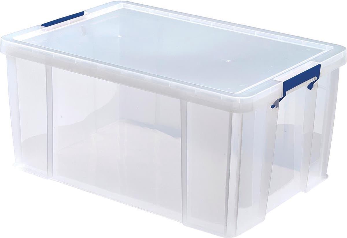 Bankers Box ProStore plastic opbergbox met deksel - 70L - 100% recyclebaar - veilig voor voedsel