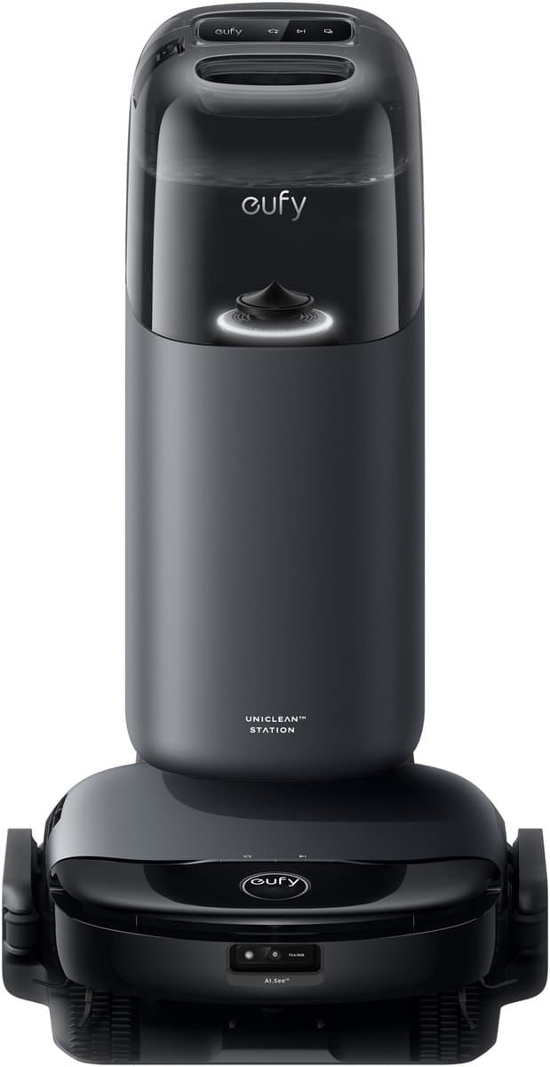 eufy Clean S1 HydroJet Robot Stofzuiger met Moppfunctie, All-in-One Station, Revolutionair Reinigingssysteem, Altijd Schone Mop, Auto Lift Mop, Slimme Obstakeldetectie, voor Huisdierharen.
