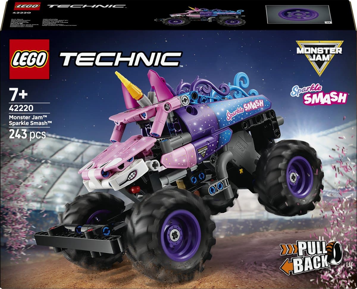 LEGO Technic 42220 Monster Jam™ Sparkle Smash™ pull-back