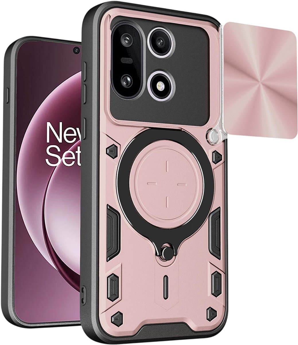 Hoesje geschikt voor OnePlus 15 - Techsuit CamGuard Pro Back Cover - Roségoud