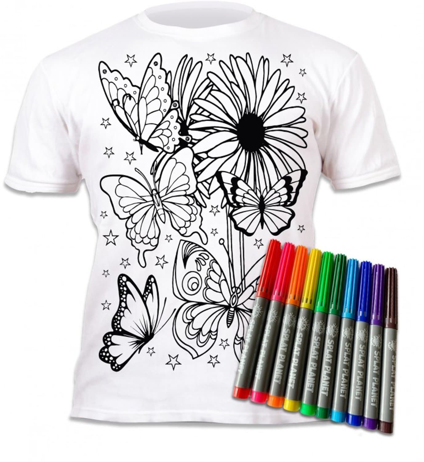 Splat Planet T-Shirt Kleuren Set Vlinders 9 - 11 Jaar
