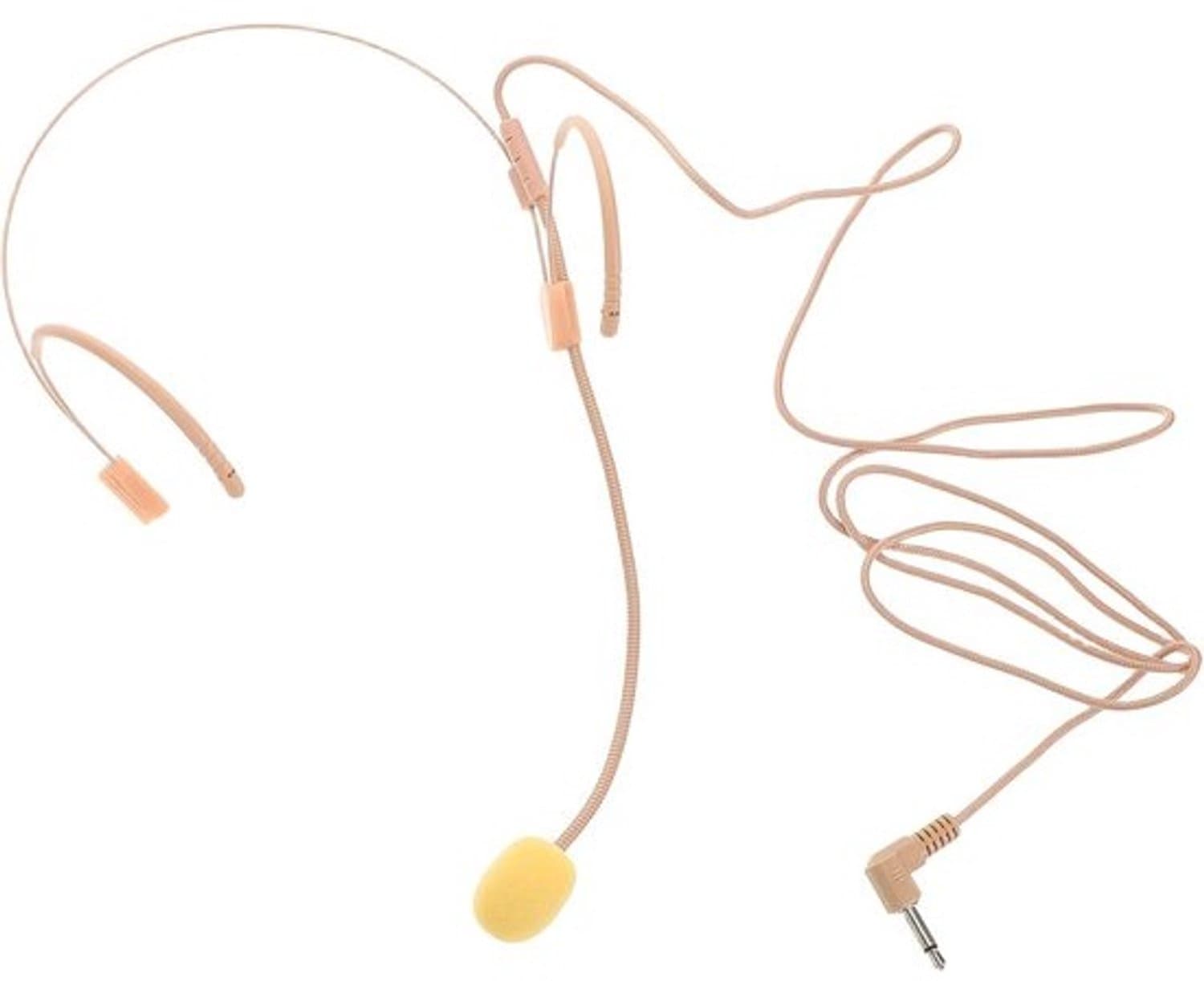Draadloze microfoon - Headsetmicrofoon - Voor presentaties - Comfortabele pasvorm - 15 x 10 x 6 cm - Beige