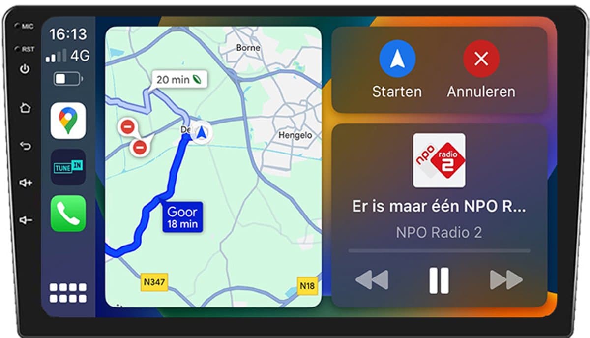 BG4U - Android Navigatie Radio geschikt voor Peugeot Boxer 2 Citroën Jumper 2 2006-2022 met Apple Carplay en Android Auto
