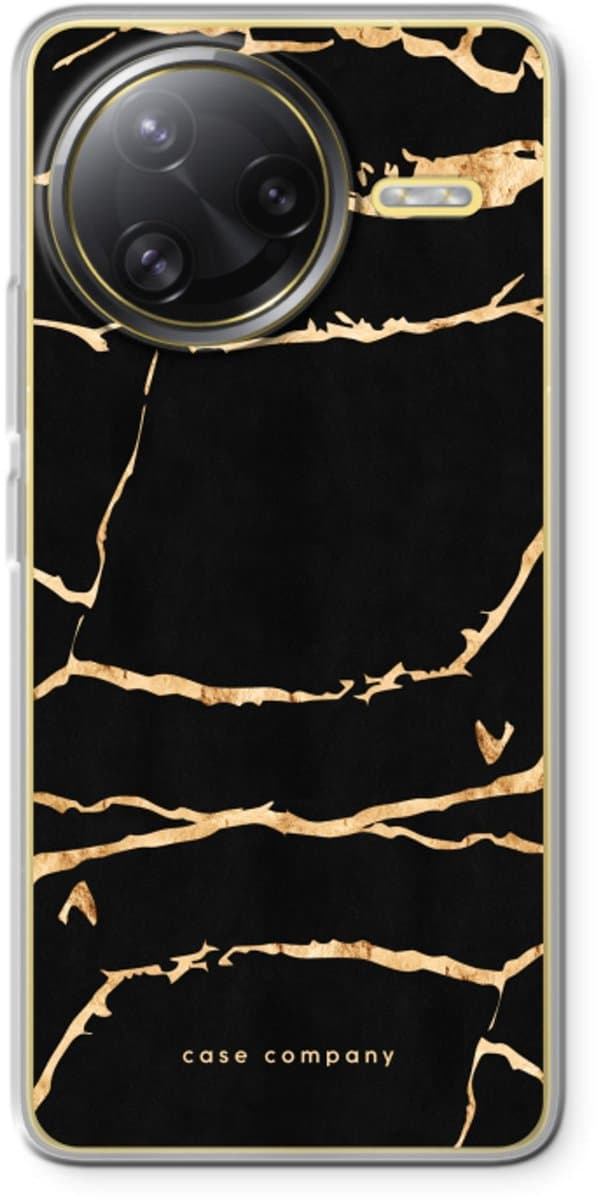 Case Company® - Hoesje geschikt voor Xiaomi Poco F7 Ultra hoesje - Gouden marmer - Soft Cover Telefoonhoesje - Bescherming aan alle Kanten en Schermrand