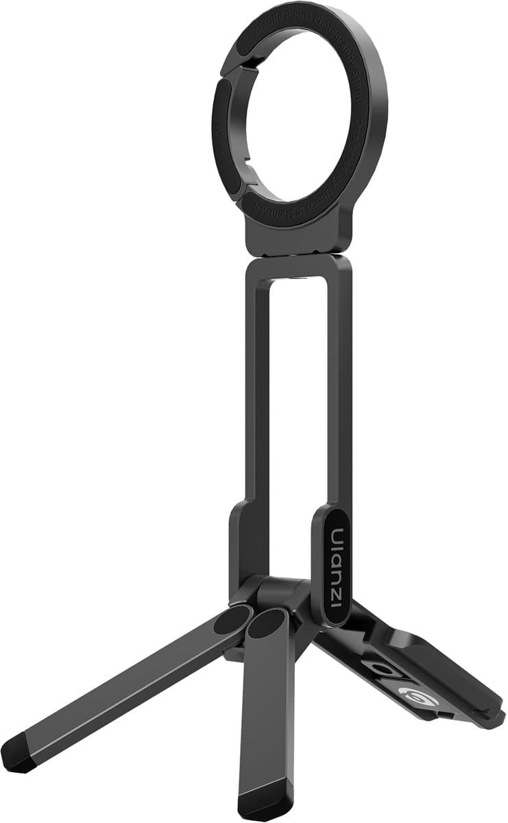 ULANZI MA38 Magnetisch Statief Compatibel met iPhone17 16 15 14 13 12 Magsafe Mini Selfie Stick Aluminium, Telefoon Standaard met Dubbelzijdige Magneet, Snelle Bevestiging, Arca-Swiss Telefoonhouder,