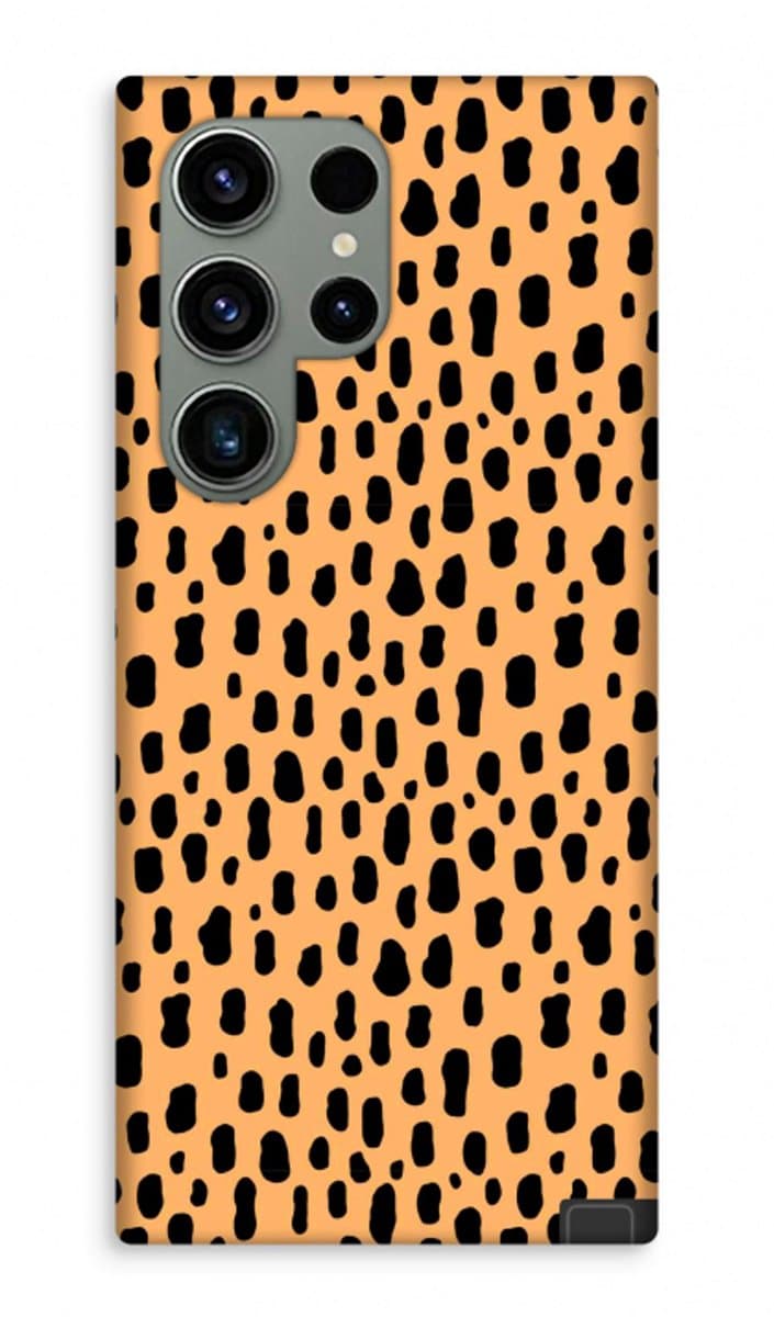 Case Company® - Hoesje geschikt voor Samsung Galaxy S23 Ultra hoesje - Panter - Tough Case - Maximale Bescherming alle Kanten en Schermrand