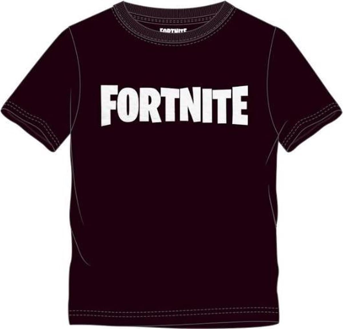 Fortnite - Logo Zwart T-Shirt Kinderen 164cm -14 Jaar
