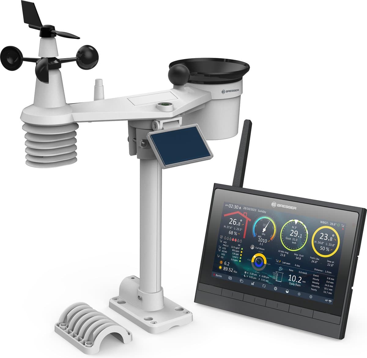 Bresser Weerstation - MeteoChamp - 9-in-1 - HD - WiFi - Incl. Hittestressindex
