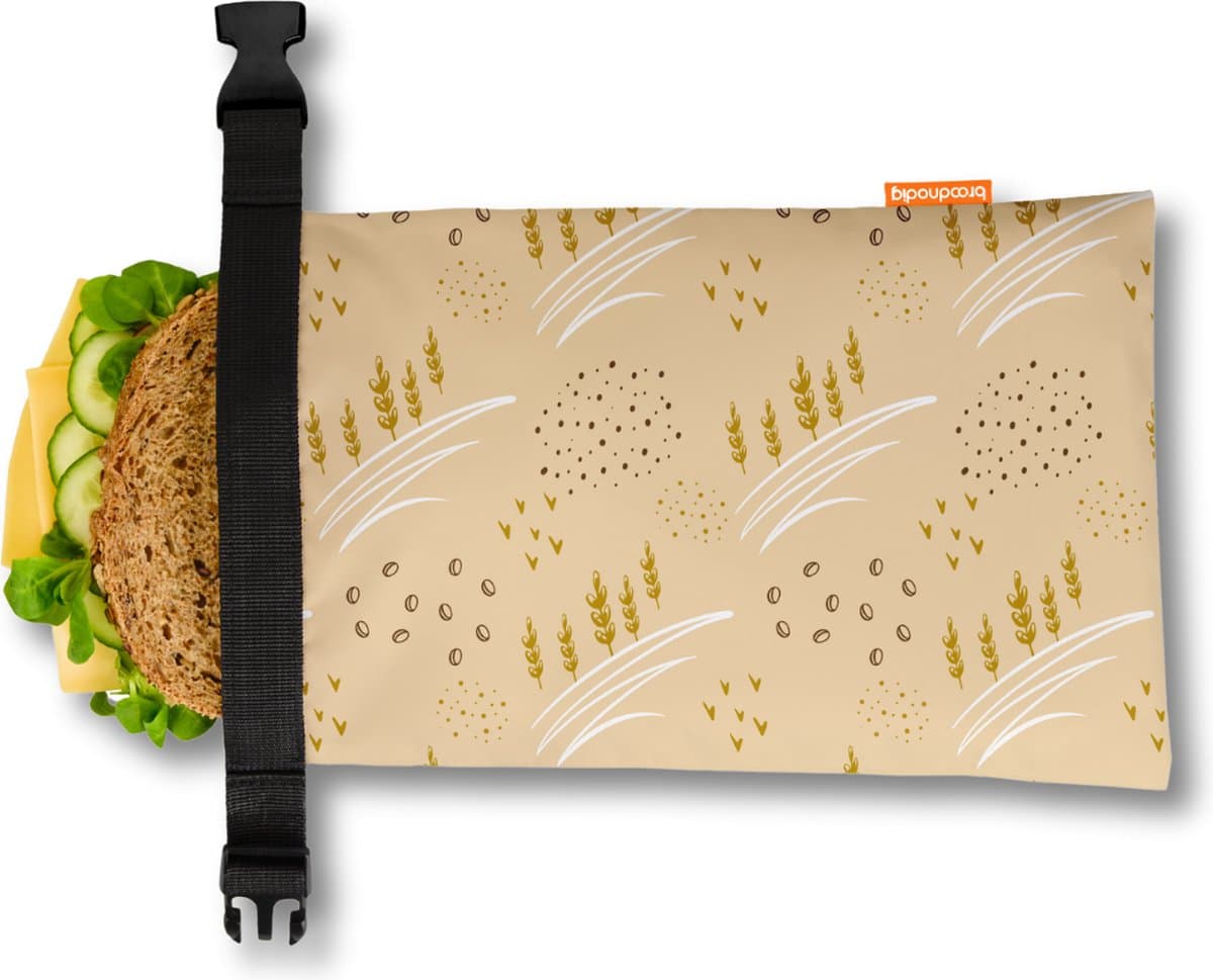 Broodnodig® - Herbruikbare Boterhamzak Premium - van 100% Gerecyclede Flessen - Ideaal als Diepvrieszakjes - Lunchzak - Herbruikbaar Boterhamzakje - Foodwrap - Lunchbox - 30x20cm - Cozy Woods