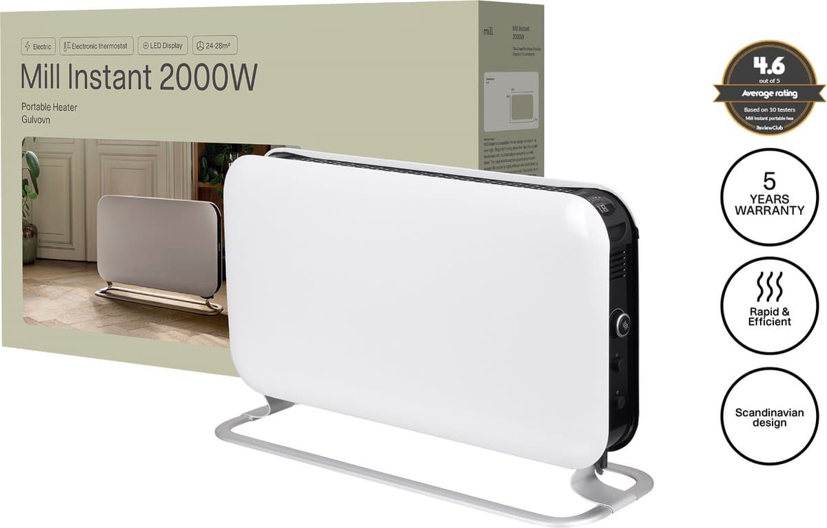Mill SG2000LED Convectorverwarming 2000W Snelle Opwarming