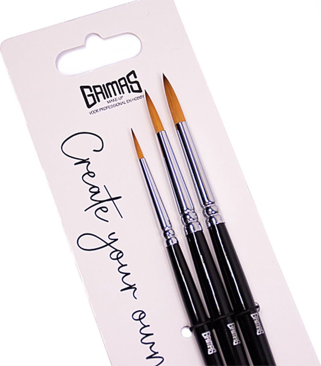Grimas - Face Paint Brush Set - ROUND2/4/6