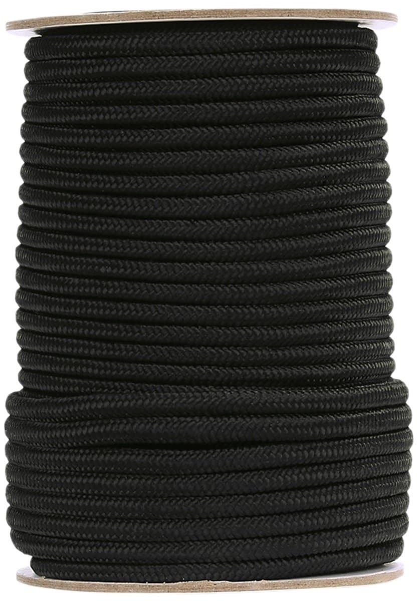 101 Inc 60M - Paracord - 7 MM - Zwart