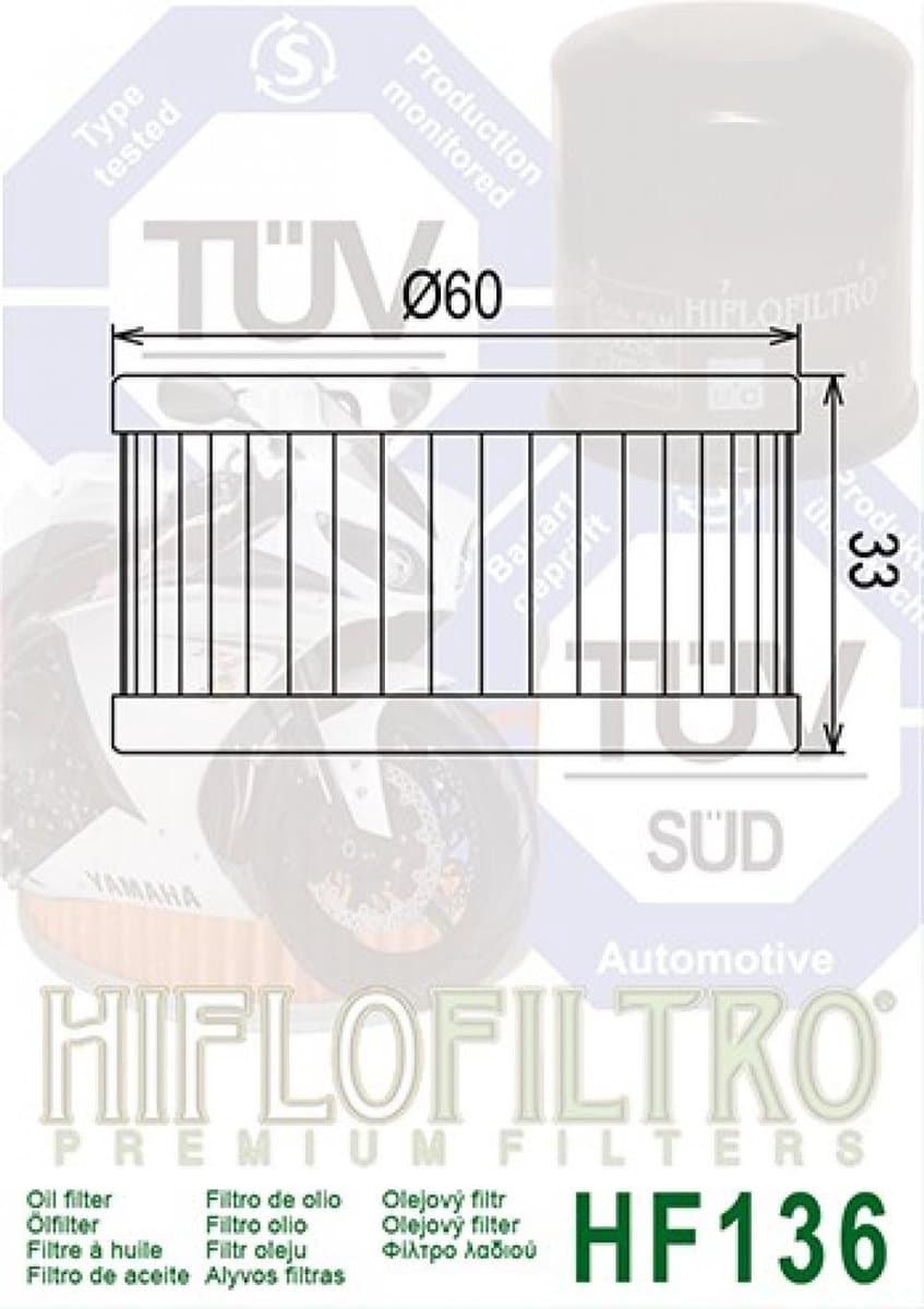 oliefilter hiflo filtro voor motor suzuki 250 dr s 1990-1996 hf136 nieuw