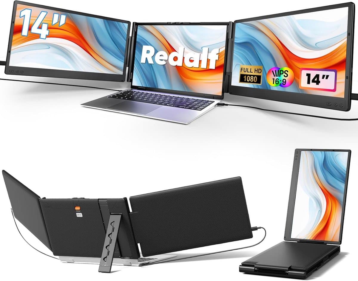 Draagbare Monitorverlenger 14 inch FHD 1080P voor Laptop (13"-16.1") - Plug & Play