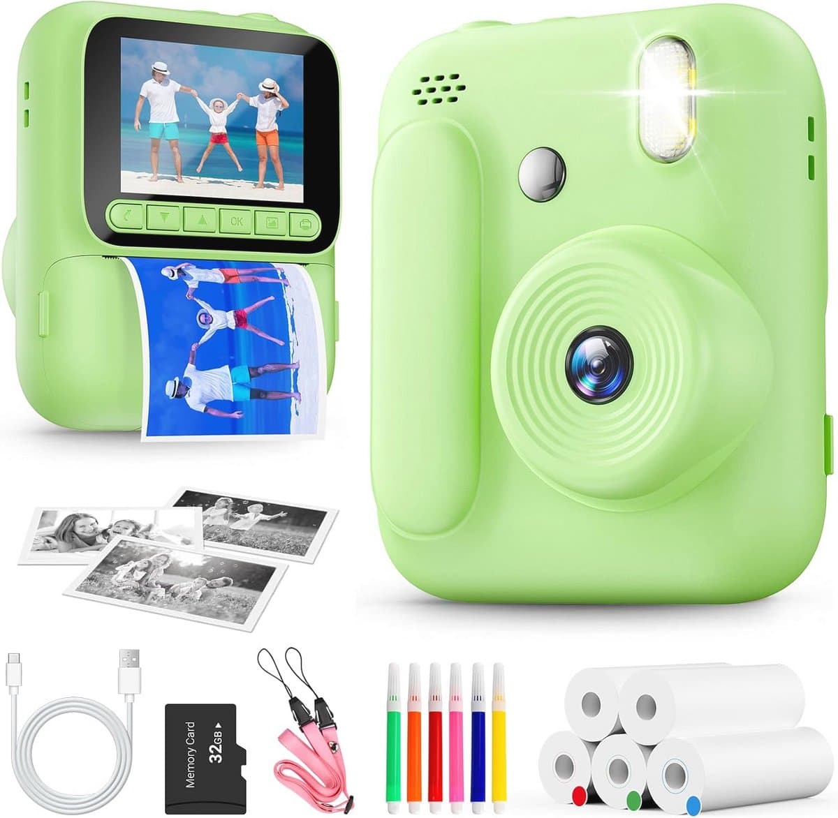 Groene Instant Camera voor Kinderen