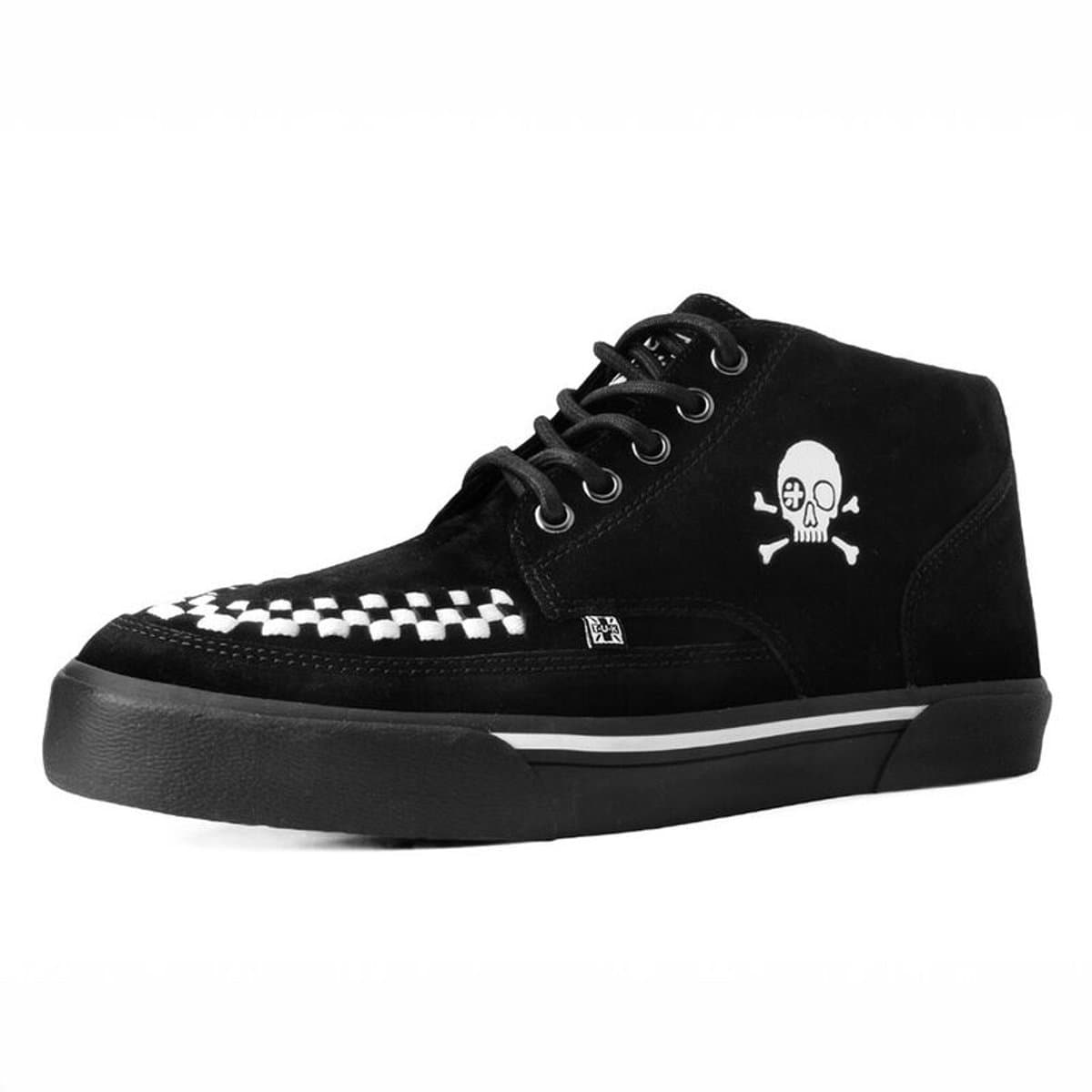 T.U.K. CREEPER SNEAKER MID BLACK WHITE SUEDE Heren Hoge sneakers - zwart - EU45