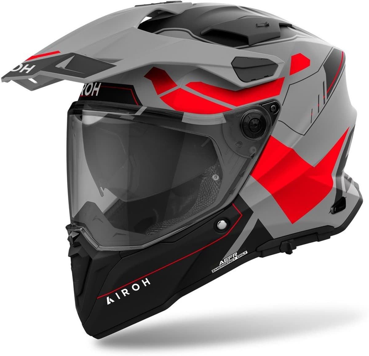 Airoh Commander 2 Reveal Rood Fluo Matt Adventure Helm - Maat L - Helm